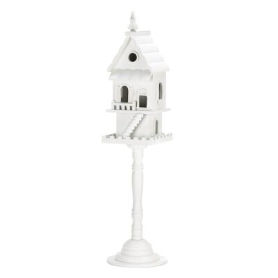 Two Story Standing White Birdhouse