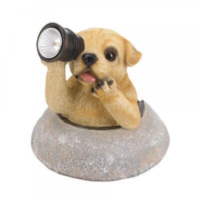 Puppy With Telescope Solar Light Puppy With Telescope Solar Light