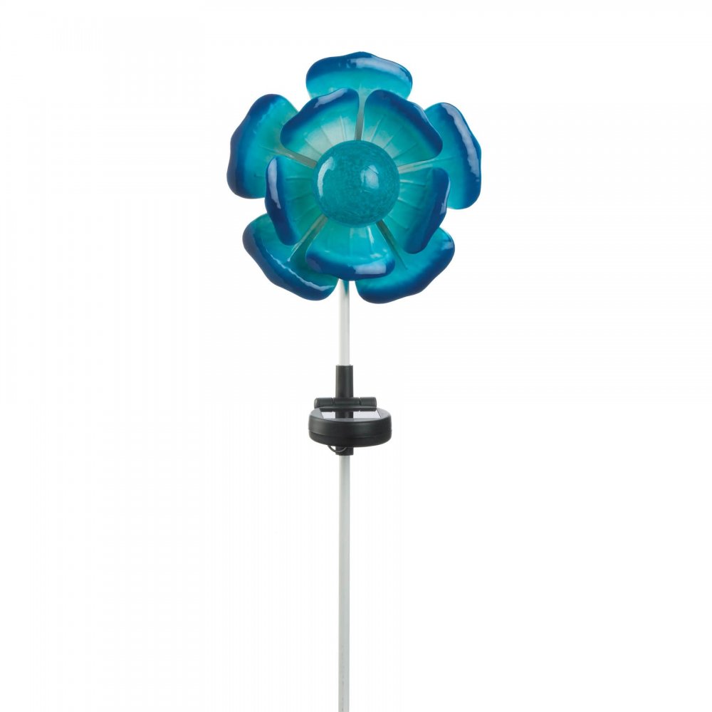 Blue Flower Solar Stake
