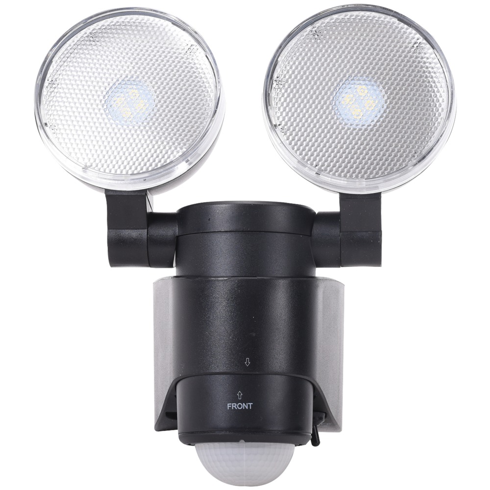 Maxsa Innovations Battery-powered Motion-activated Dual-head Led Security Spotlight