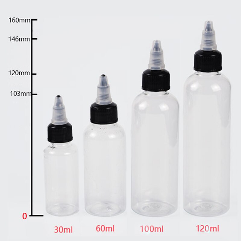 5pcs 30ml 60ml 100ml 120ml Plastic PET E juice Liquid Vape Oil Dropper Bottles Twist Top Cap Tattoo Pigment Ink Gel Containers - Image 3