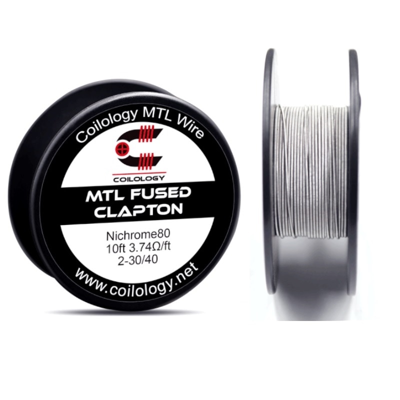 Coilology MTL Fused Clapton NI80 Heating Wire 3.74ohm 10 Feet Resistance wire for Atomizer Rta Tank Vape Accessory