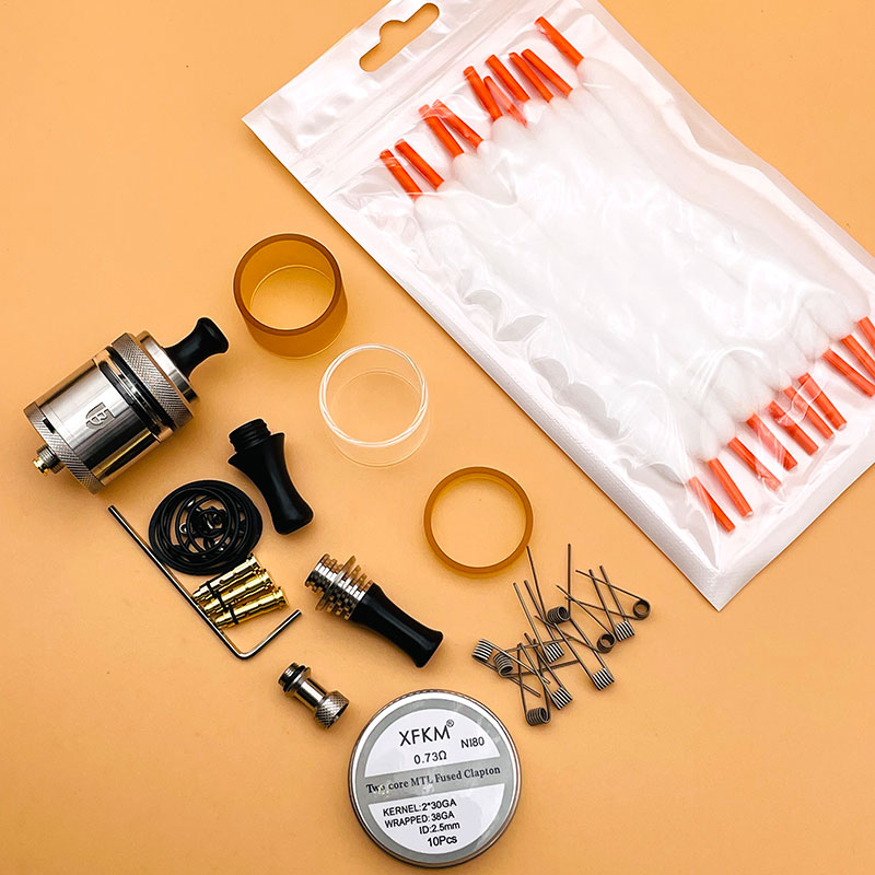 DSXvape Berserker V3 MTL RTA Tank Atomizer BSKR B3 MTL RTA E-Cigarette Vaporizer 24mm 6ml 2ml 316ss Tank With 3 MTL Drip Tips - Image 6