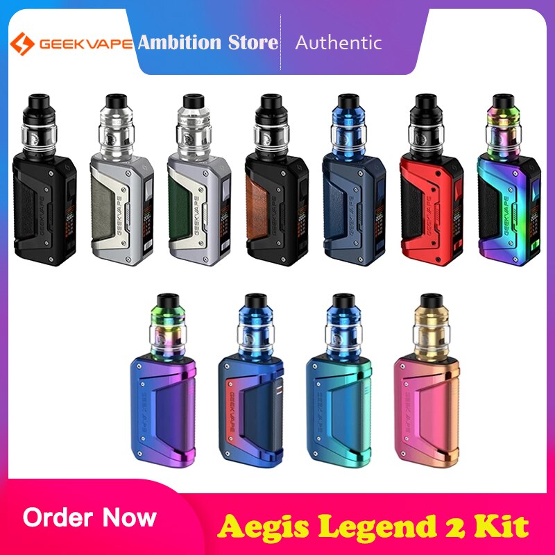 Geekvape Aegis Legend 2 Kit 200W Box MOD Vape L200 Z Sub Ohm Tank 5.5ml Fit Z Series Coil E-Cigarette Vaporizer Authentic