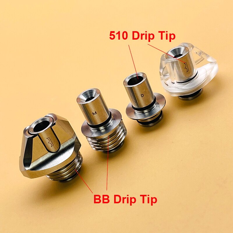 Monarchy 510/BB Drip Tip Set DL/MTL For RTA RDA RBA/ SXK BB / Billet Box Mod Kit / Boro Mouthpiece Narrow Bore Vape Accessory - Image 4