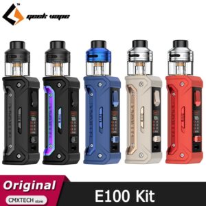 Original Geekvape E100 Kit 100W Box MOD Vape with 4.5ML Pod Cartridge Fit P Series Coil Electronic Cigarette 18650 Vaporizer