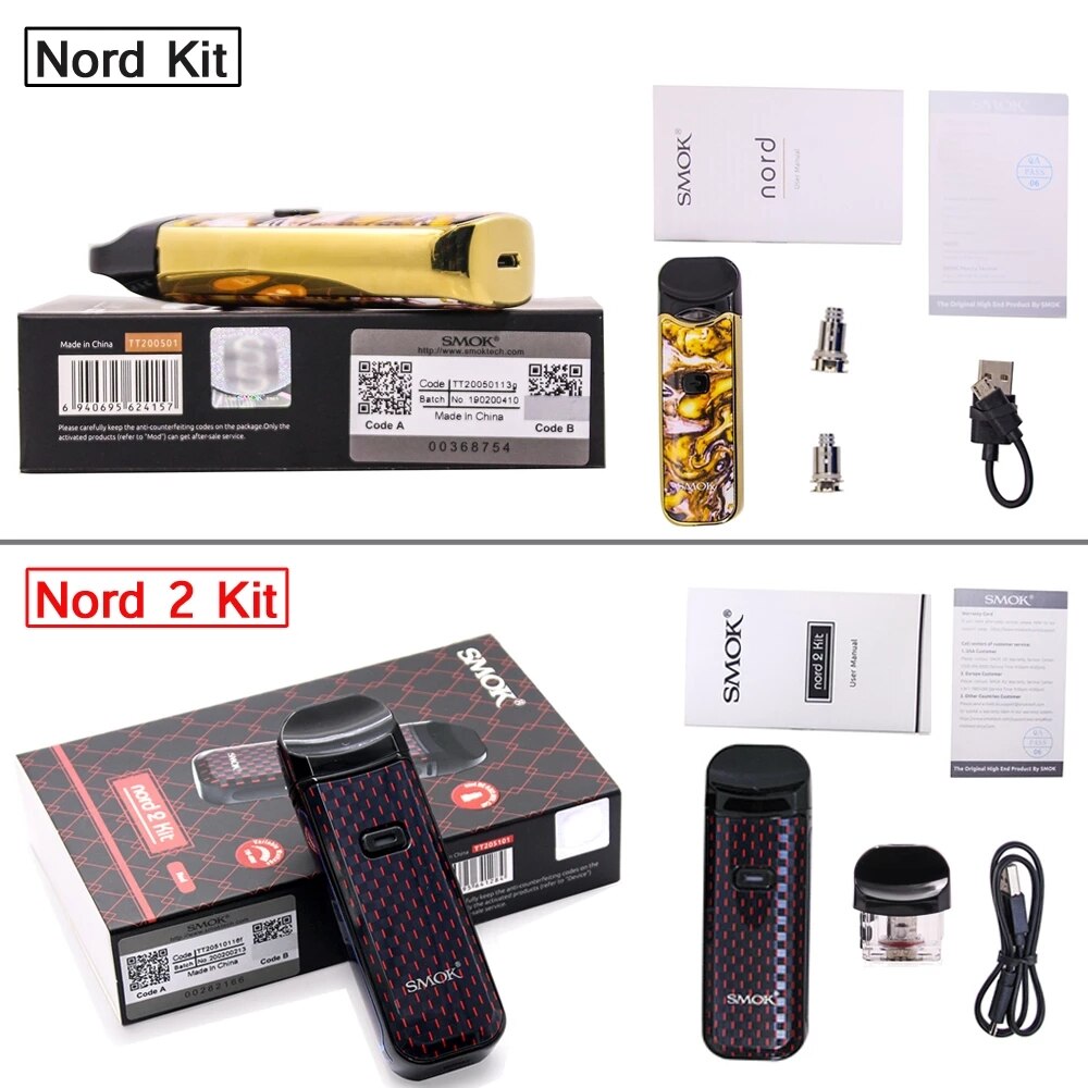 Original SMOK Nord 2 Pod Kit 40W 1500mAh Battery E-Cigarette Vape RPM Mesh RBA NordCoil Pods Cartridge Vaporizer VS RPM80 Nord 4 - Image 6