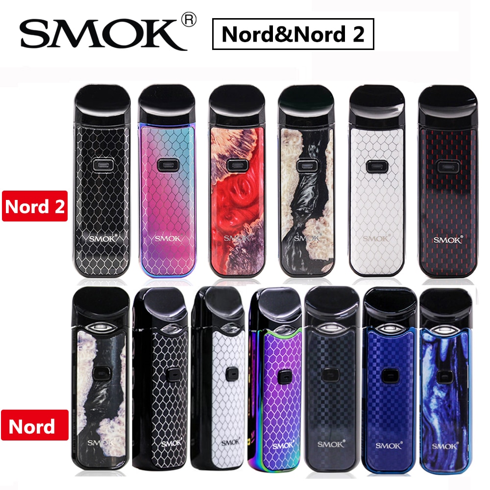 Original SMOK Nord 2 Pod Kit 40W 1500mAh Battery E-Cigarette Vape RPM Mesh RBA NordCoil Pods Cartridge Vaporizer VS RPM80 Nord 4