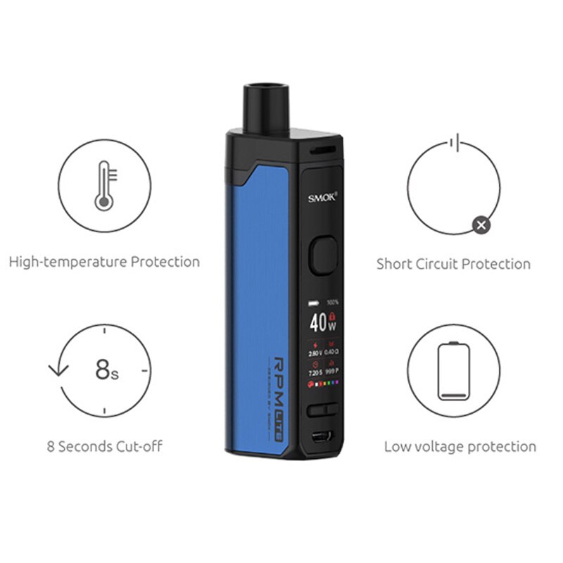 Original SMOK RPM Lite Pod Mod Kit 40W 1250mAh Built-in Battery MTL Vaping Electronic Cigarette Vaporizer Pod System Vape Kit - Image 3