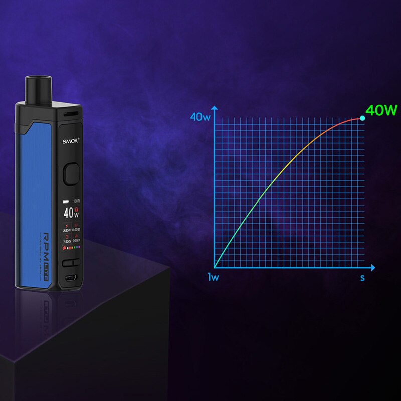 Original SMOK RPM Lite Pod Mod Kit 40W 1250mAh Built-in Battery MTL Vaping Electronic Cigarette Vaporizer Pod System Vape Kit - Image 4