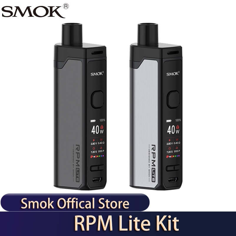 Original SMOK RPM Lite Pod Mod Kit 40W 1250mAh Built-in Battery MTL Vaping Electronic Cigarette Vaporizer Pod System Vape Kit