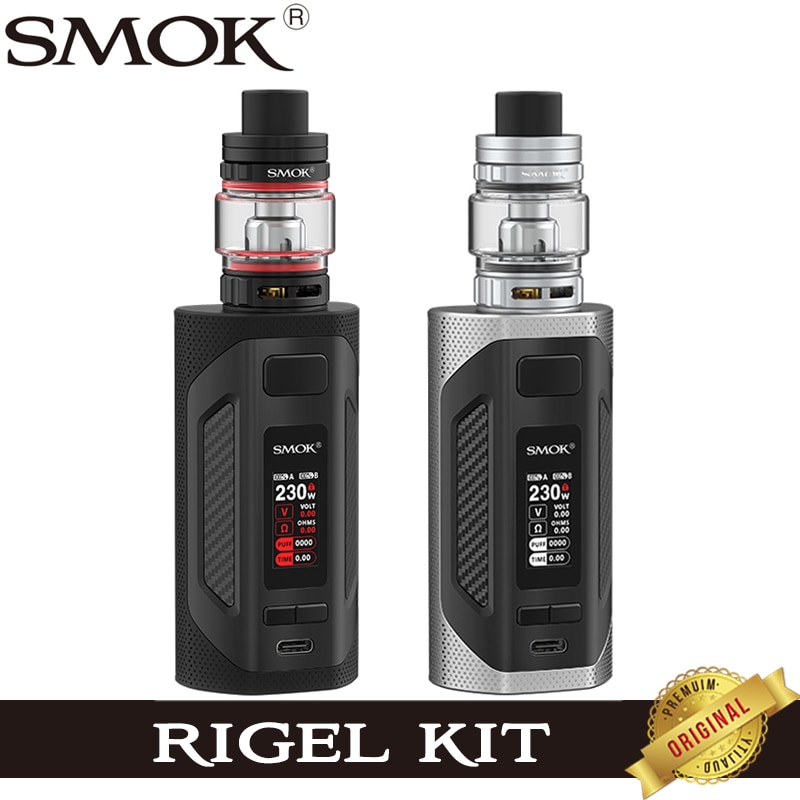 Original SMOK Rigel Kit with 230W Rigel Box MOD Vape TFT Screen 6.5ml TFV9 Tank V9 Meshed Coil Electronic Cigarette Vaporizer - Image 2
