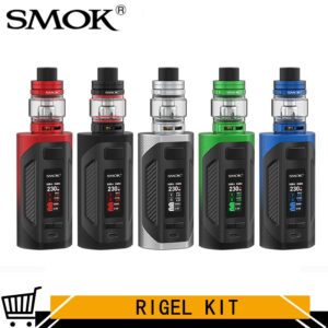 Original SMOK Rigel Kit with 6.5ml TFV9 Tank 510 Thread Dual 18650 Electronic Cigarette Vaporizer Type-C 230W Box Mod Vape Kit