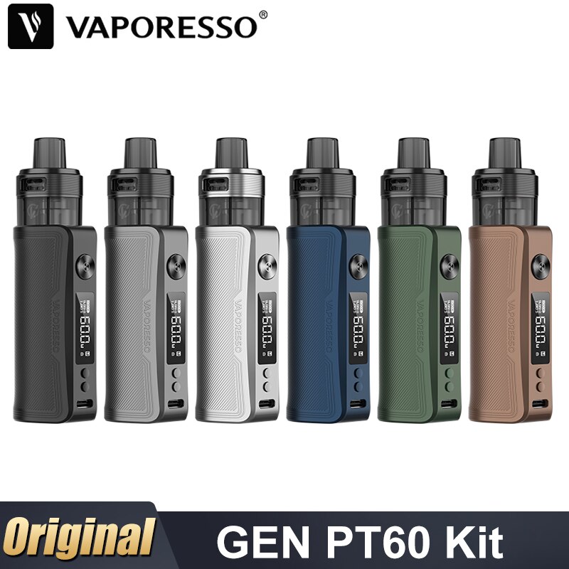 Original Vaporesso GEN PT60 Kit 60W Vape 2500mAh Battery 4.5ml X Tank Pod GTX Coil DTL Vaping E Cigarette Vaporizer