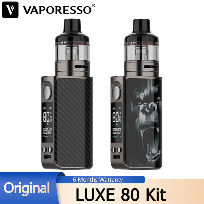 Original Vaporesso LUXE 80 Kit 80W Box Mod Vape 2500mAh Battery With 5ml GTX Pod 26 Fit GTX Coil Head E Cigarette Vaporizer