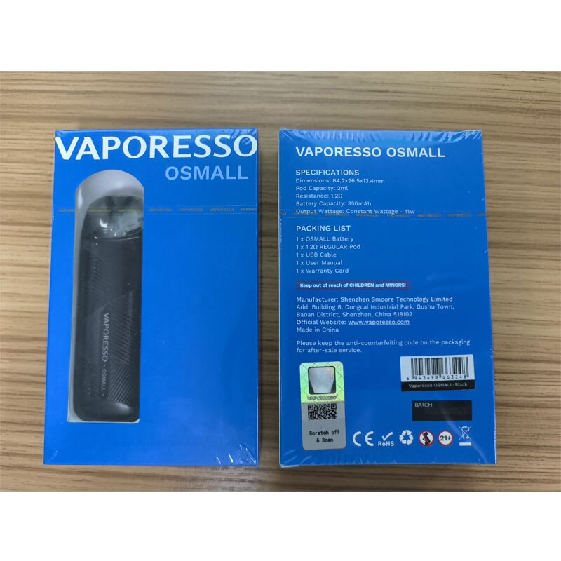 Original Vaporesso Osmall Pod Kit Vape Pen 2ml Cartridge 11W Power 350mAh Battery 1.2ohm Coil Vaporizer Electronic Cigarette Kit - Image 5