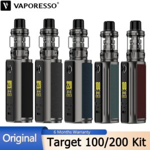 Original Vaporesso TARGET 100 Kit Target 200 Kit 100W 220W MOD Vape iTank 5ML 8ML GTi Mesh Coil Electronic Cigarette Vaporizer