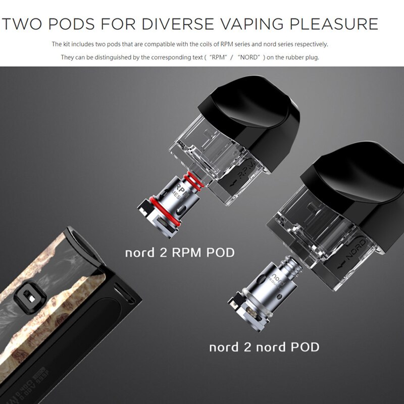 SMOK Nord 2 Pod Kit 1500mah Battery 40W Vape Nord2 Electronic Cigarette 4.5ML Cartridge Pod RPM Mesh Nord DC Coil Vaporizer - Image 6