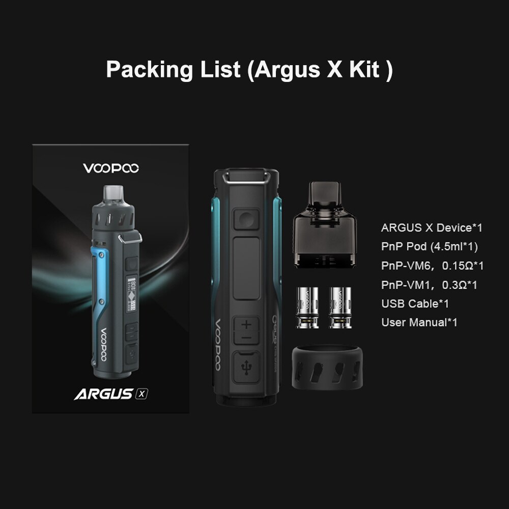 VOOPOO Argus Pro /Argus X Pod Mod Kit 80W 4.5ml PnP Pod Tank 3000mAh Battery /No 18650 Battery Mod Vape Kit Electronic Cigarette - Image 6