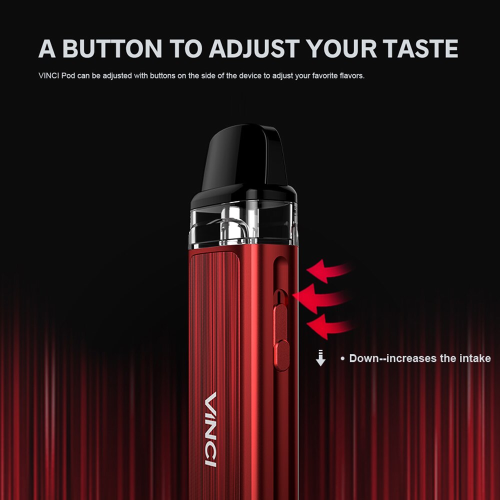 VOOPOO Vinci Pod Kit 15W 800mAh Battery 2ml 0.8ohm Resistance Pod Cartridge Adjustable Airflow System Vape Electronic Cigarette - Image 4