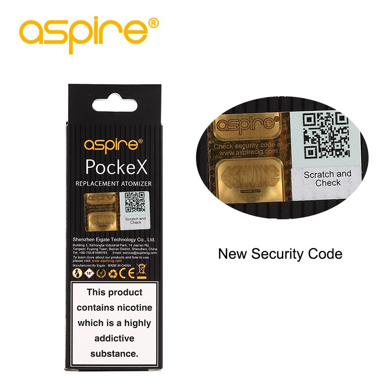 Vape 10PCS/Lot Aspire PockeX Atomizer Coils 0.6/1.2ohm Electronic Cigarettes Core E-cigarette Parts For PockeX Pocket AIO Kit - Image 6