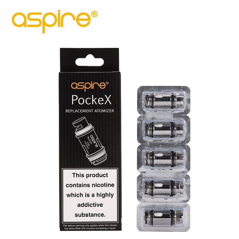 Vape 10PCS/Lot Aspire PockeX Atomizer Coils 0.6/1.2ohm Electronic Cigarettes Core E-cigarette Parts For PockeX Pocket AIO Kit