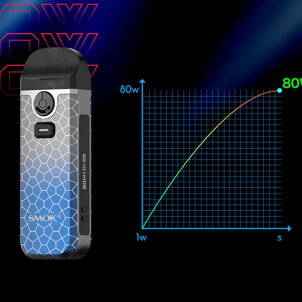 Vape SMOK Nord 4 Kit Box Mod 2000mah Battery Electronic Cigarette 80W Pod System 4.5ml Nord4 RPM 2 Mesh Coil vaporizador VS NOVO - Image 6