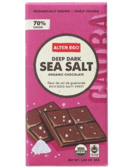 Alter Eco Deep Dark Sea Salt Organic Chocolate (12×2.82 OZ)