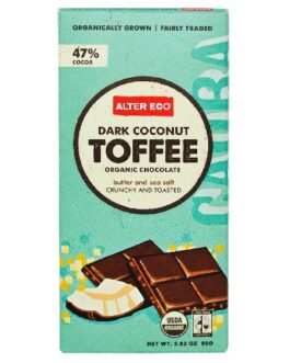 Alter Eco Dark Chocolate Coconut & Toffee (12×2.82 Oz)